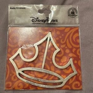 New princess crown plastic metal decal